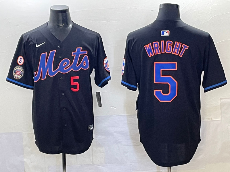 Men 2025 New York Mets #5 Wright blue MLB Nike jersey style 5
